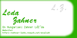 leda zahner business card